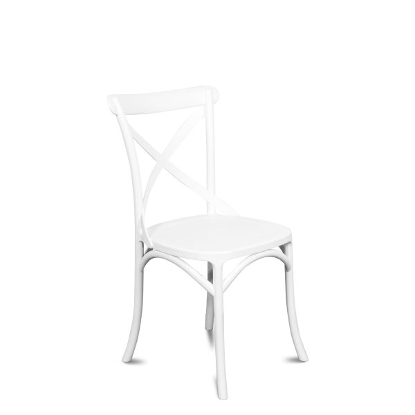 Silla x blanca en plastico - Imagen 2