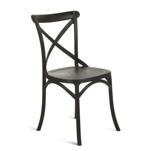 Silla x negra en plastico - Imagen 2