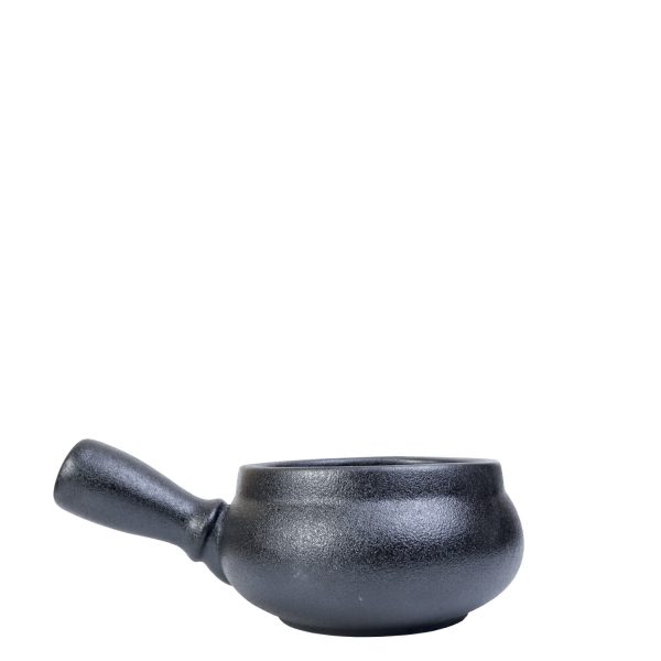 Tazon sopa con manija negro mate