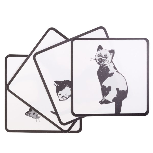 Set portavasos gatos