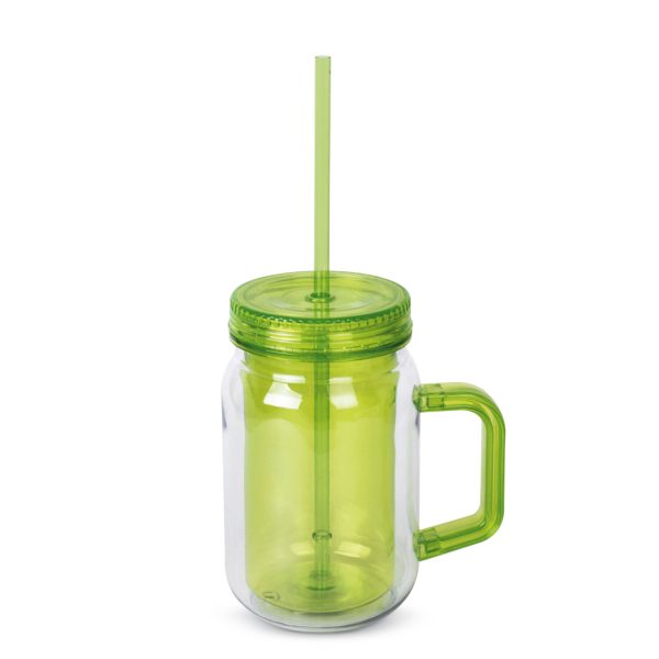 Vaso mason doble pared verde 473 ml - Imagen 2