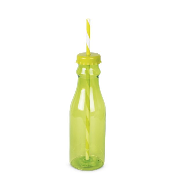 Botella con pitillo verde 680 ml