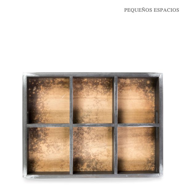 Estante rectangular rustico 30x40x6.5 cm