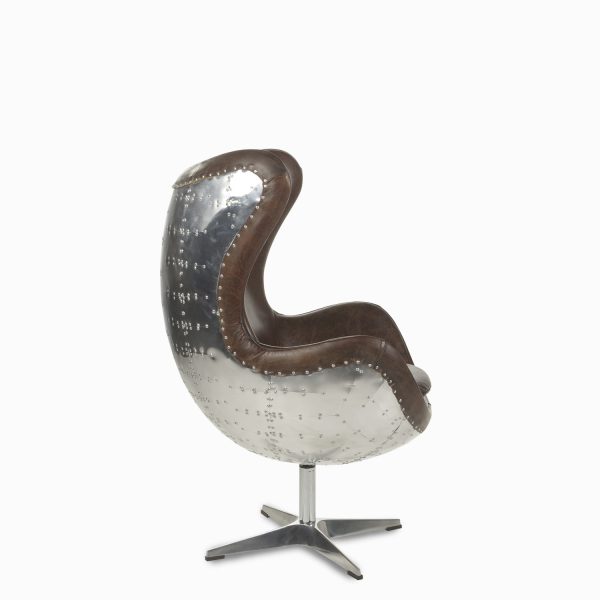 Silla cuero ovni cafe 117x84x78 cm - Imagen 2