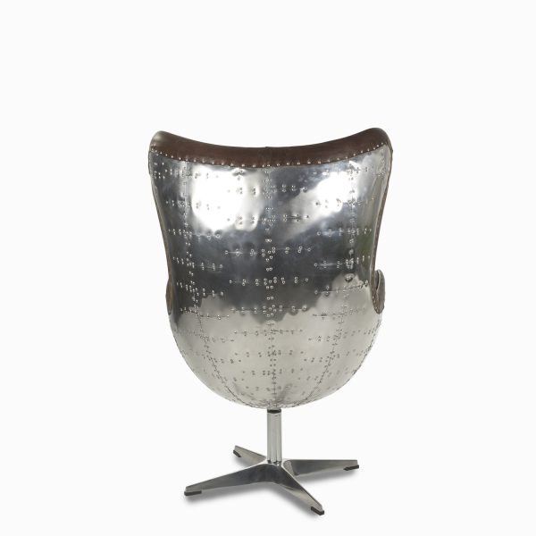 Silla cuero ovni cafe 117x84x78 cm