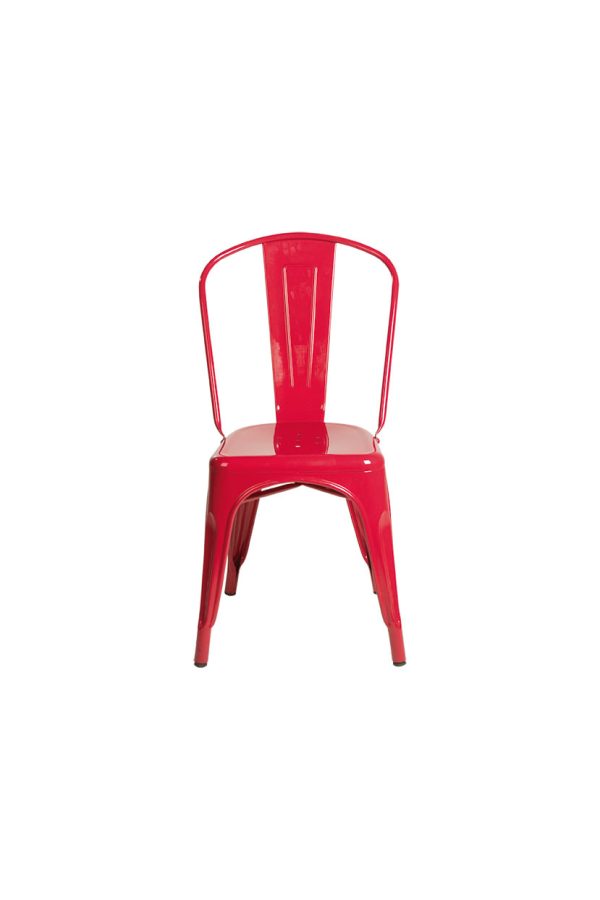 Silla comedor industrial roja - Imagen 2