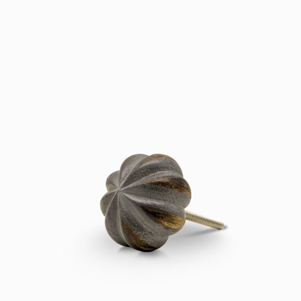 Pomo flor madera - Imagen 2