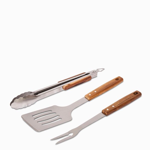 Set de utensilios para bbq acacia - Imagen 2