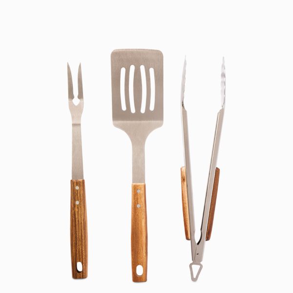 Set de utensilios para bbq acacia
