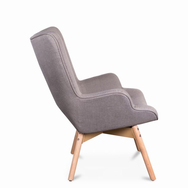Silla deluxe gris 95x77.5x69 cm - Imagen 2
