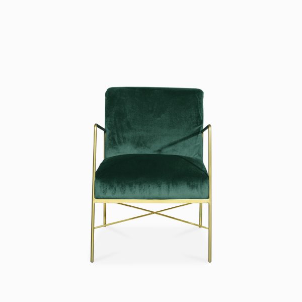 Silla iron velvet verde