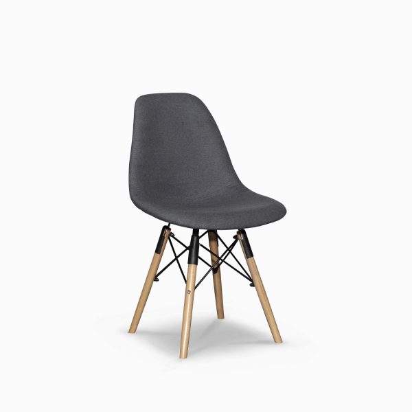 Silla james tapizada gris oscuro - Imagen 2