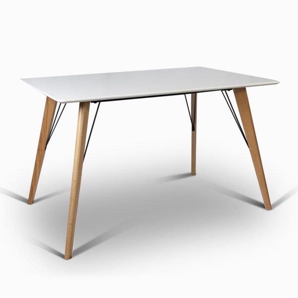 Mesa comedor blanca james 75x120x80 - Imagen 2