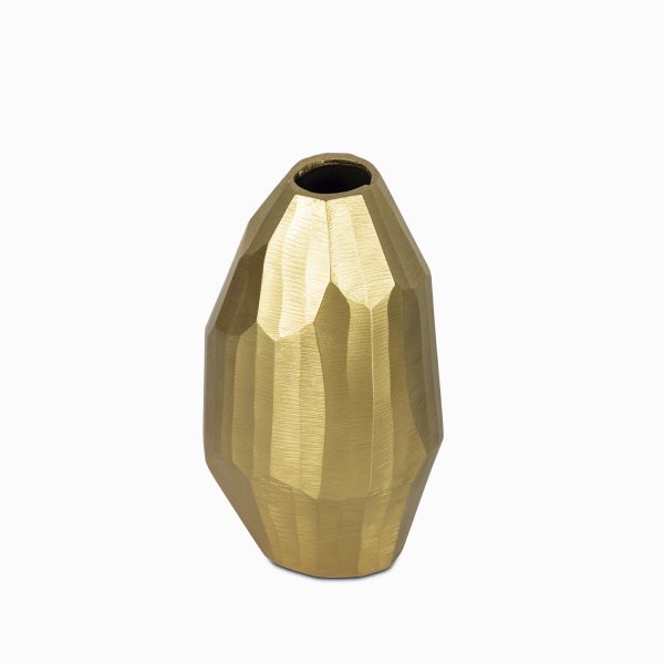 Florero oval dorado 25.5x14x12cm - Imagen 2