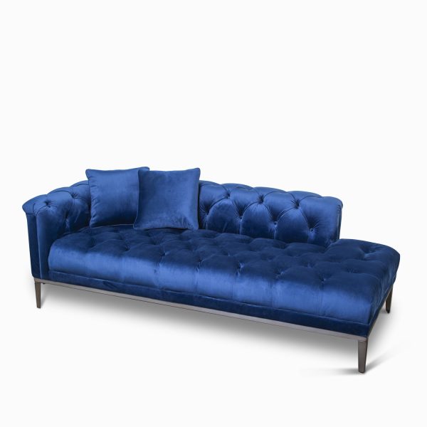 Sofa descanso velvet azul - Imagen 2