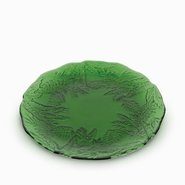 Plato hojas verde 21x1.5 cm