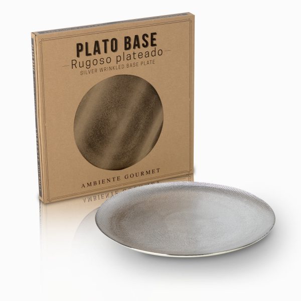 Plato base  glam plateado - Imagen 2