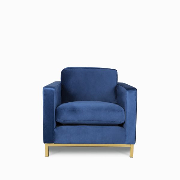 Poltrona sorensen velvet azul - Imagen 2