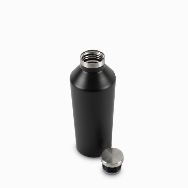 Botella doble pared en acero negro - Imagen 2