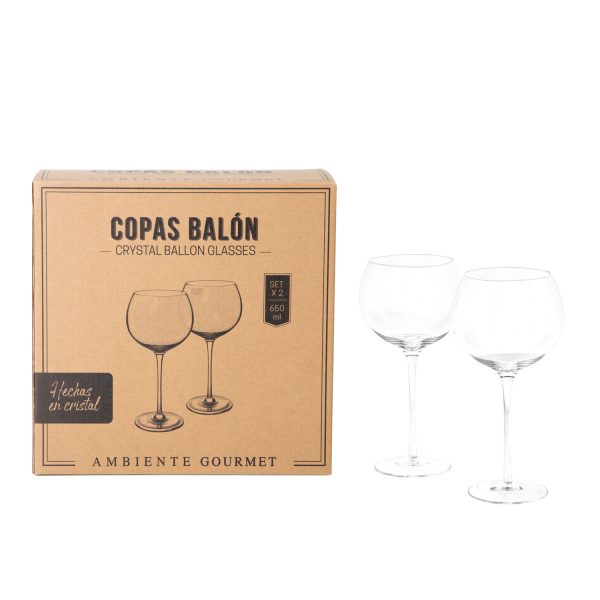 Copa balon en cristal 650 ml setx2 - Imagen 2