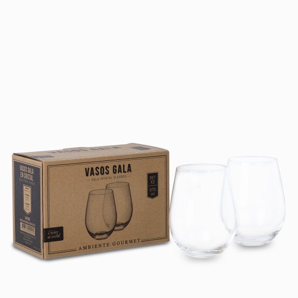 Vaso gala en cristal 670 ml setx2 - Imagen 2