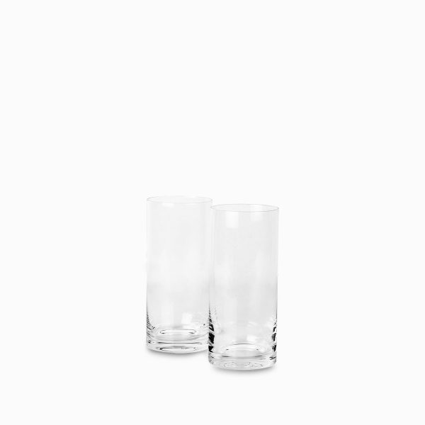 Vaso largo giotto en cristal setx2