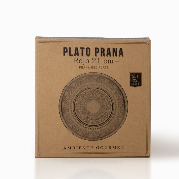 Plato prana rojo setx2 - Imagen 2
