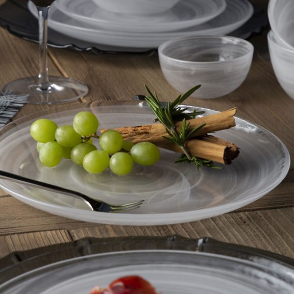 Plato principal strata blanca set x 4 - Imagen 2