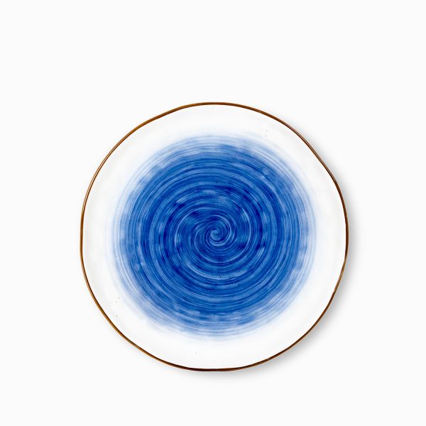 Plato principal tronco azul 28 cm set x 4