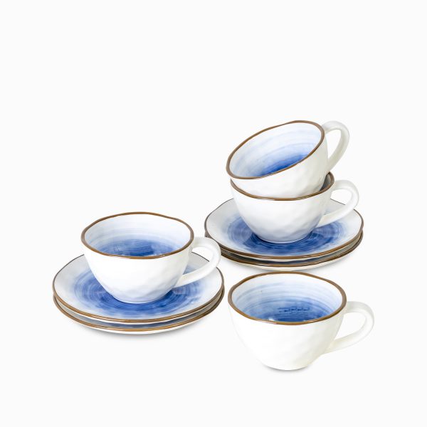 Set pocillo plato troncoazul 240ml setx4