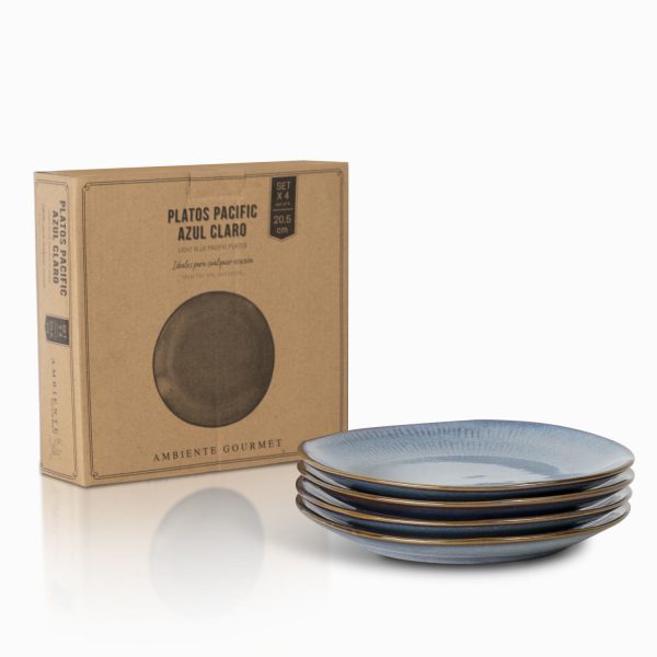 Plato mediano pacific azul claro 20.5 cm set x 4 - Imagen 2