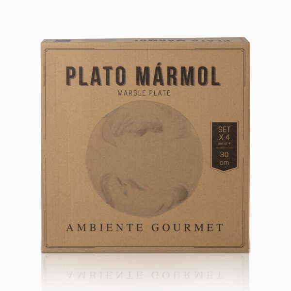 Plato marmol 30 cm setx4 - Imagen 2