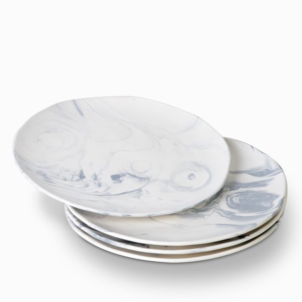 Plato marmol 30 cm setx4