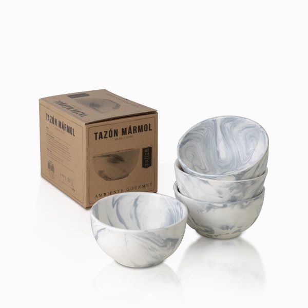 Tazon marmol 15 cm setx4 - Imagen 2