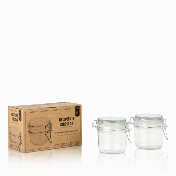 Recip.  circular 200 ml set x 2