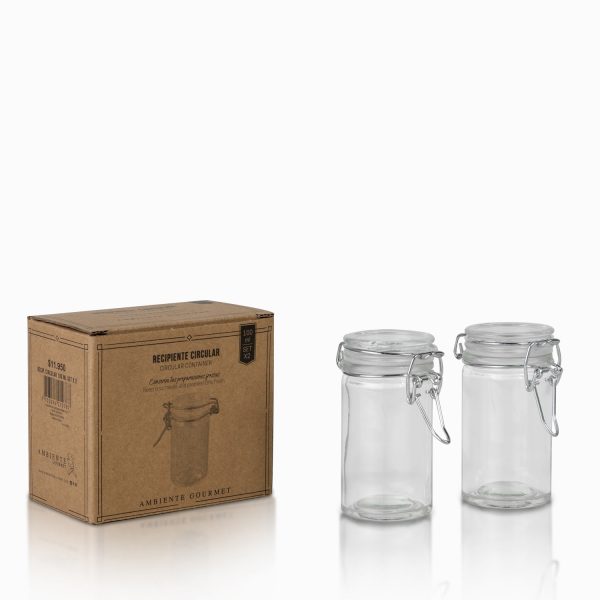 Recip.  circular 100 ml set x 2
