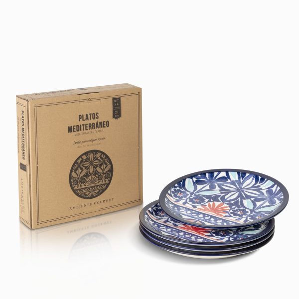 Plato principal mediterraneo 27cm setx4 - Imagen 2