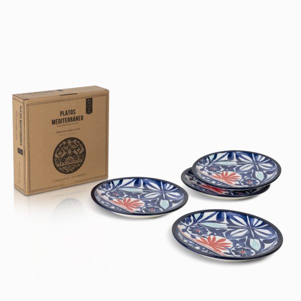 Plato mediano mediterraneo 20 cm setx4 - Imagen 2