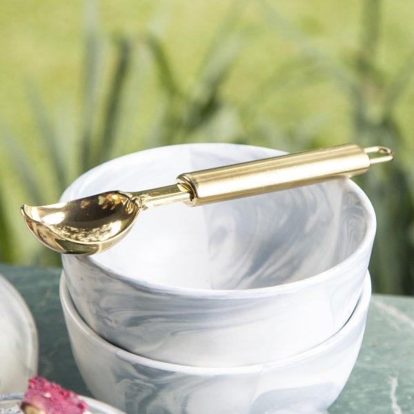 Cuchara para helado dorado - Imagen 2