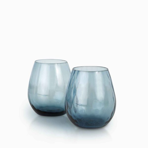 Vaso rombos azul setx2 - Imagen 2