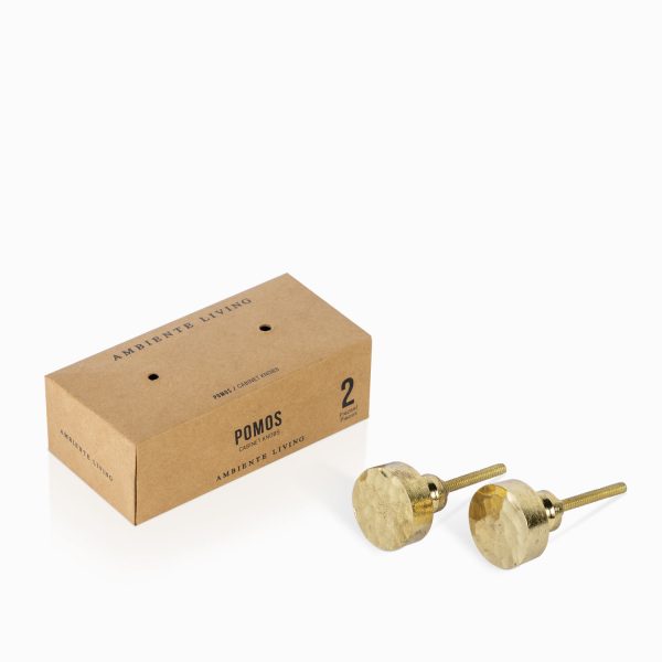 Pomo destro dorado set x 2