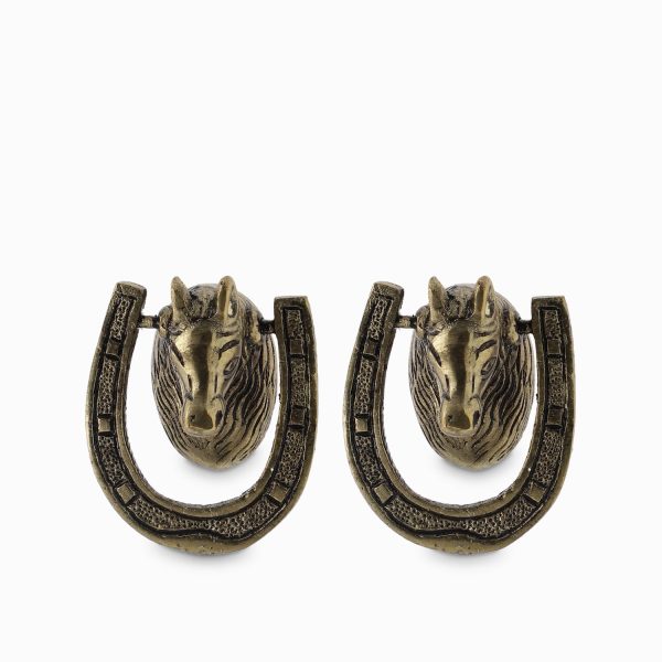 Pomo caballo aluminio set x 2
