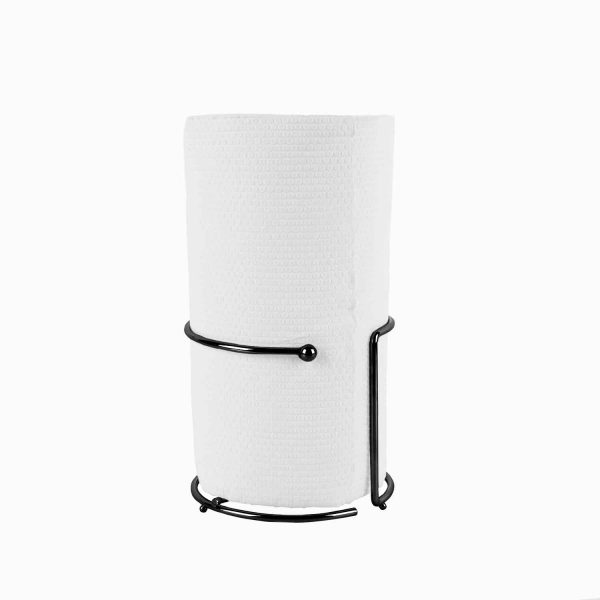 Soporte negro para papel de cocina aro - Imagen 2