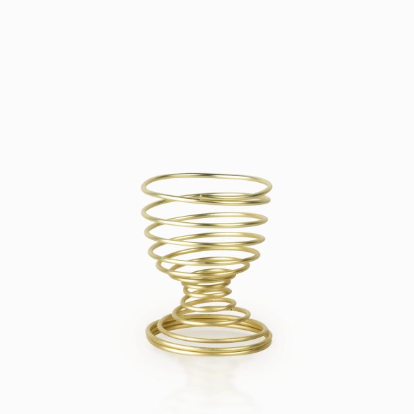 Soporte para huevo dorado