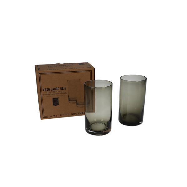 Vaso largo gris set x 2 - Imagen 2