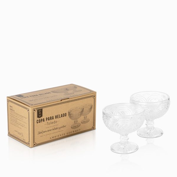 Copa para helado toledo set x 2