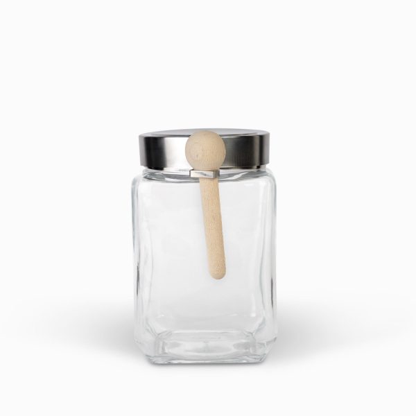 Recipiente cubo con cuchara madera 750ml