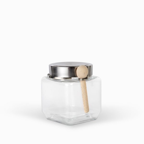 Recipiente cubo con cuchara madera 500ml
