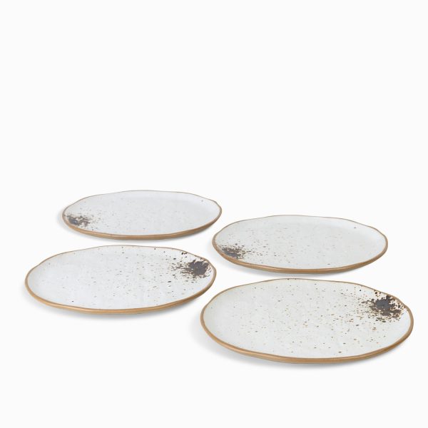 Set x 4 und - Plato principal gayra blanco 26 cm