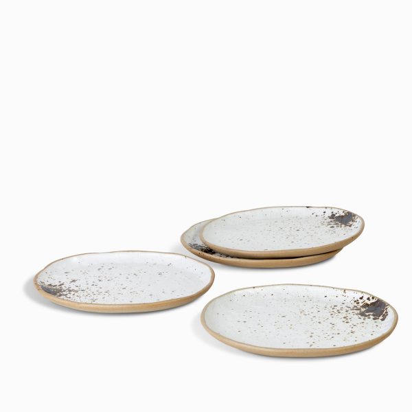 Set x 4 und - Plato mediano gayra blanco 21 cm